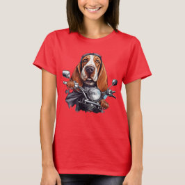 Cooler Hundbiker, niedlicher Hundeschlittenfahrer T-Shirt