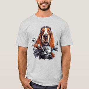 Cooler Hundbiker, niedlicher Hundeschlittenfahrer T-Shirt