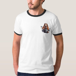 Cooler Hundbiker, niedlicher Hundeschlittenfahrer T-Shirt