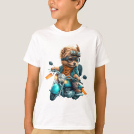 Cooler Hundbiker, niedlicher Yorkshire-Terrier-Hun T-Shirt