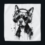 Cooler Hundekopfhörer Niedlich Haustiere Schwarzwe Halstuch<br><div class="desc">Schalten Sie den Stil mit diesem kühnen und künstlerischen Hundedesign ein. Diese prächtige Schwarz-Weiß-Abbildung mit einem ausgekühlten Jungtier mit Kopfhörern verbindet Musik,  Einstellung und moderne Kunst. Sie ist perfekt für jeden,  der Hunde,  Schläge und edges,  ausdrucksvolles Kunstwerk Lieben.</div>