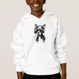 Cooler Hundekopfhörer Niedlich Haustiere Schwarzwe Hoodie