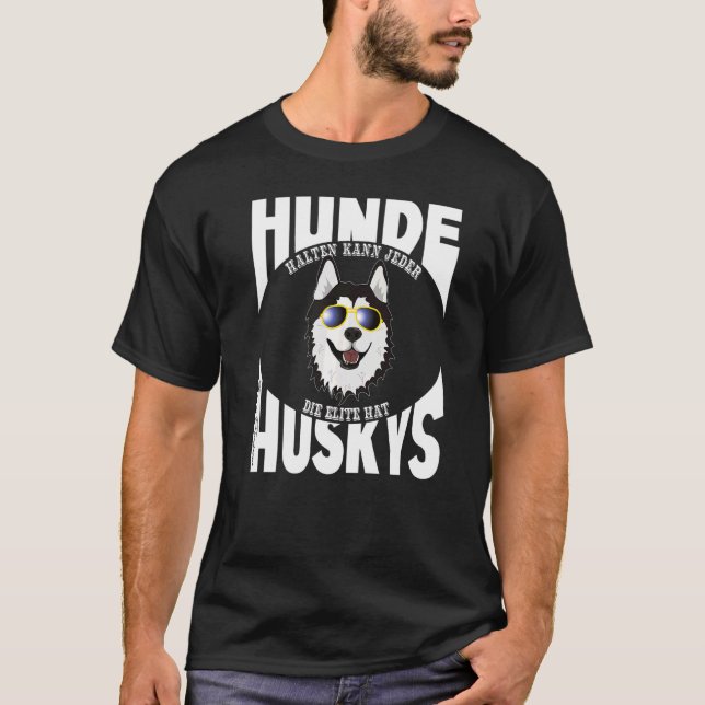 Cooler Husky mit Sonnenbrille Schlittenhund Nordic T-Shirt (Vorderseite)