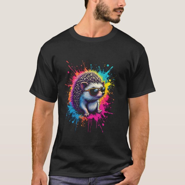 Cooler Igel T-Shirt (Vorderseite)