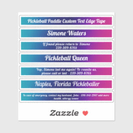 Cooler Individuelle Name für die  Pickleball-Schau Aufkleber