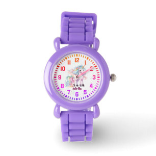 Cooler Individuelle Name Rainbow Unicorn Armbanduhr