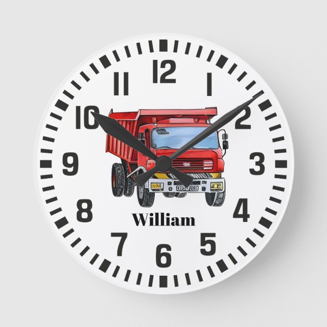 Cooler Individuelle Name Runde Wanduhr (Vorderseite)