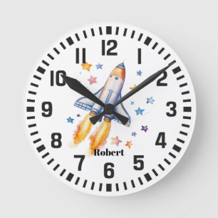 Cooler Individuelle Name-Space-Shuttle Runde Wanduhr