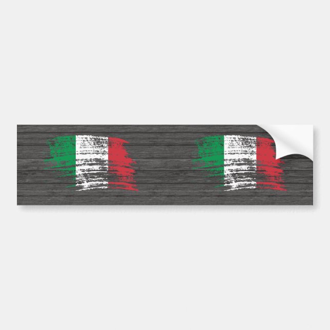 Cooler italienischer Flaggenentwurf Autoaufkleber (Vorne)