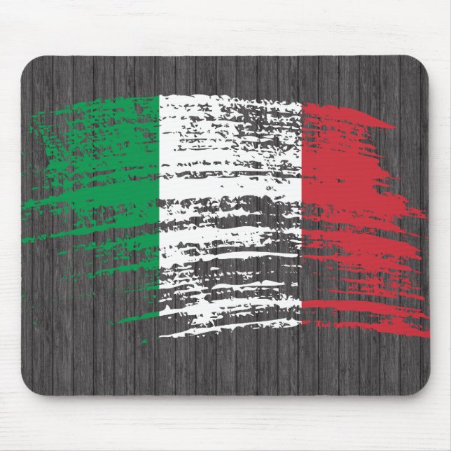 Cooler italienischer Flaggenentwurf Mousepad (Vorne)