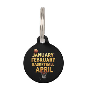 Cooler Januar Februar Basketball April Designs Haustiermarke