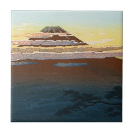 Cooler japanischer Gebirgsfuji-Sonnenuntergang Fliese