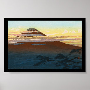 Cooler japanischer Gebirgsfuji-Sonnenuntergang Poster