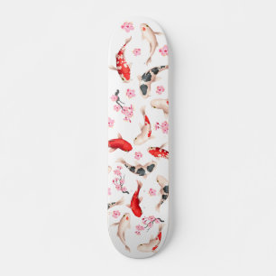 Cooler Japanischer Koi-Fisch Skateboard