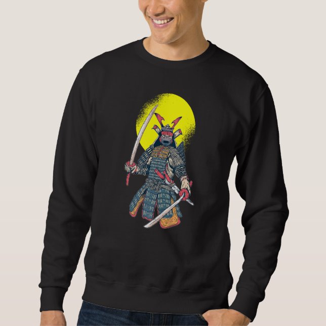 Cooler japanischer Samurai Japan Warrior Sword Fig Sweatshirt (Vorderseite)