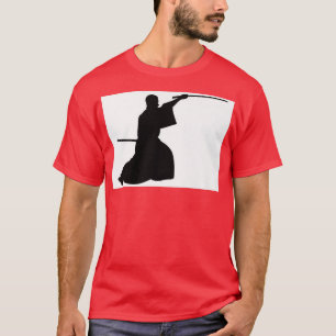Cooler japanischer Samurai-Krieger mit Katana Swor T-Shirt