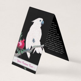 Cooler japanischer Weißer Cockatoo-Papagei Visitenkarten