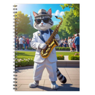 Cooler Jazz-Kater Notizblock
