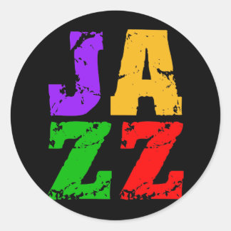 Cooler Jazz Runder Aufkleber