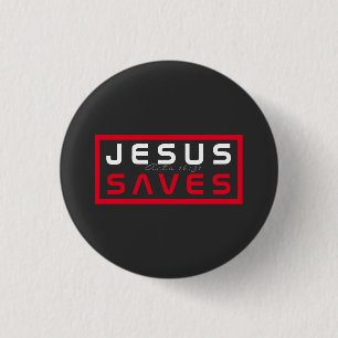 Cooler Jesus Rette Button