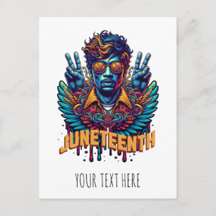 Cooler Juneteenth Black History Month Engel Freihe Postkarte