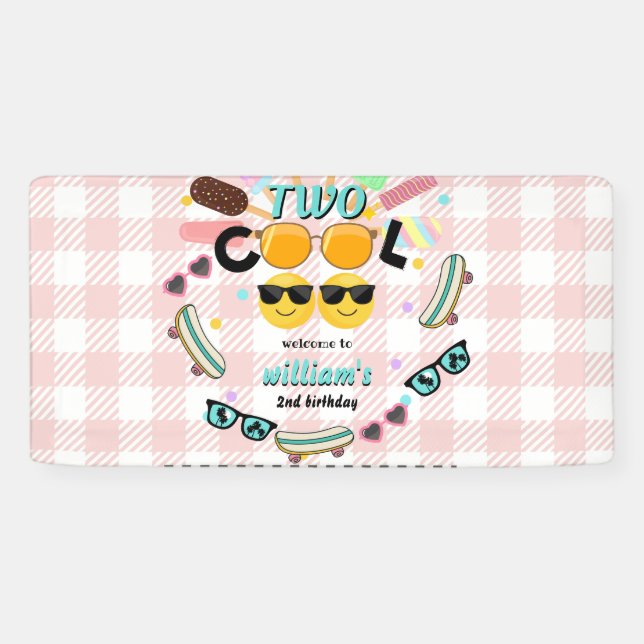 cooler Junge niedlicher Sommer süße zwei coole 2.  Banner (Horizontal)