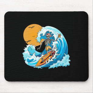 Cooler Jungen Sommerferien Skelett Surfen Hawaii H Mousepad