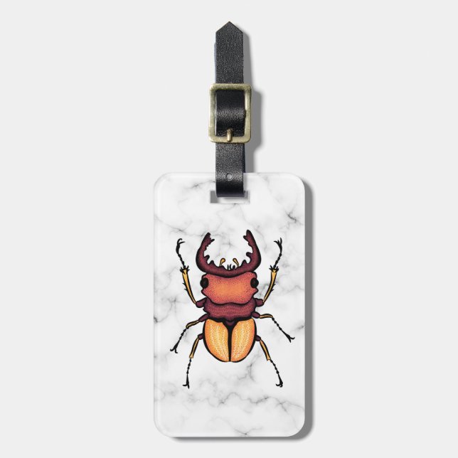 Cooler Käfer-Insektenliebhaber Entomologie Kunstge Gepäckanhänger (Vorderseite vertikal)