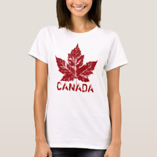 Cooler Kanada-T - Shirt-Retro Ahorn-Blatt-Andenken T-Shirt
