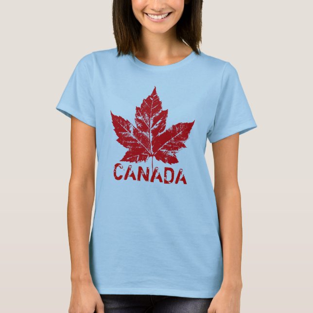 Cooler Kanada T - Shirt Retro-Ahornblätterlilie So (Vorderseite)
