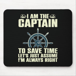 Cooler Kapitän Art Für Männer Frauen Boot Erster M Mousepad