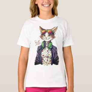 Cooler Katzenboss – Lustiges Katzenliebhaber-Gesch T-Shirt
