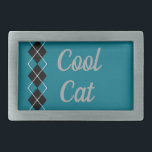 Cooler Katzengürtel Rechteckige Gürtelschnalle<br><div class="desc">Das Design stammt aus der Originalkunst.</div>