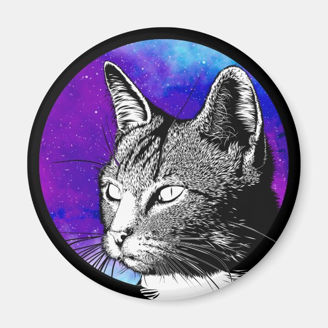 Cooler Katzennebel Magnet (Vorne)