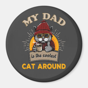 Cooler Katzenpapa Magnet
