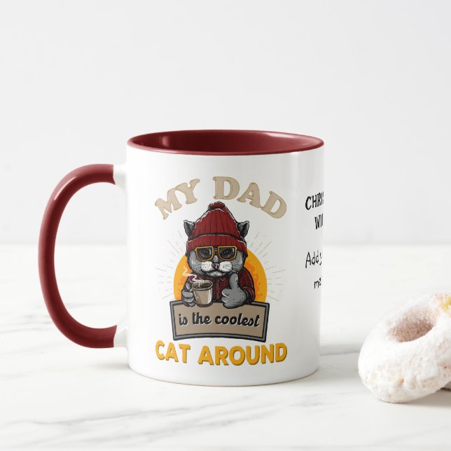 Cooler Katzenpuff Tasse (Mit Donut)