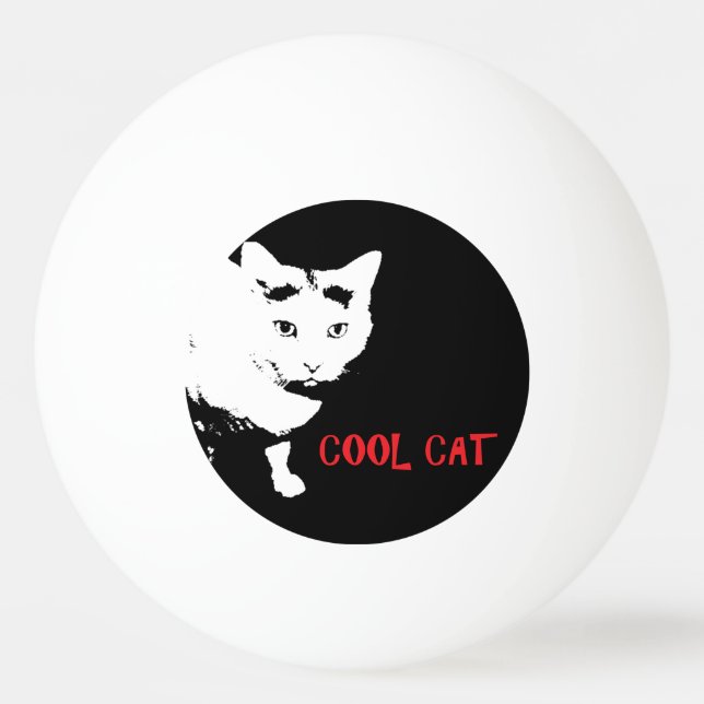 COOLER KATZPONG-BALL TISCHTENNISBALL (Vorderseite)