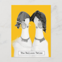 Cooler Kautschuk - Hühner Postkarte