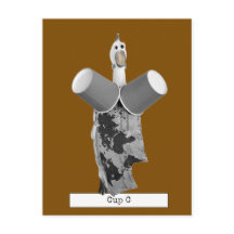 Cooler Kautschukhähnchen-Kaffee Postkarte