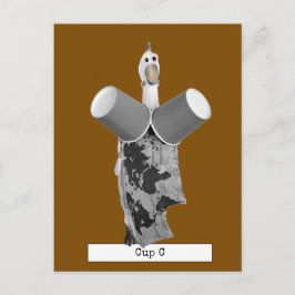 Cooler Kautschukhähnchen-Kaffee Postkarte