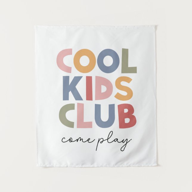 Cooler Kinderclub Wandteppich (Vorderseite)