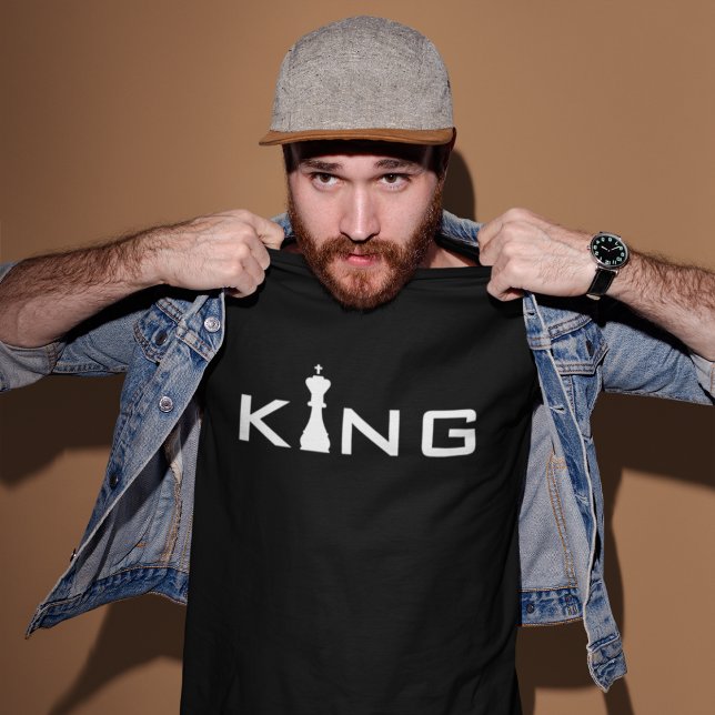 Cooler King Typografy Chess Player T-Shirt (Von Creator hochgeladen)