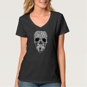 Cooler Kjv Bible Scripting Skull für König James R T-Shirt