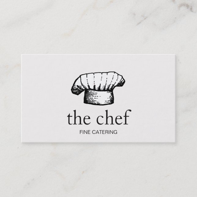 Cooler Koch-Hut-Logo-Catering Visitenkarte (Vorderseite)
