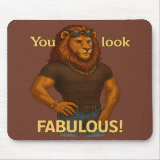 Cooler König Löwe - eifrig fabelhaft Mousepad