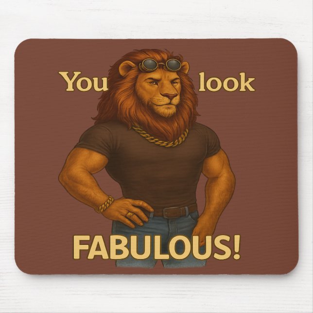 Cooler König Löwe - eifrig fabelhaft Mousepad (Vorne)