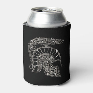 Cooler Krieger Metallic-Drachen-Helm Dosenkühler