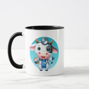 Cooler Kuh Doctor fügt Monogramm hinzu Tasse