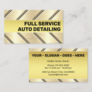 Cooler Kundenservice für goldene Stahlfahrzeuge Visitenkarte