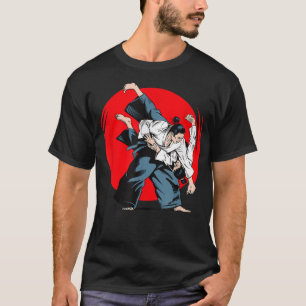 Cooler Kung Fu Mann kämpft gegen Martial Arts Wush T-Shirt